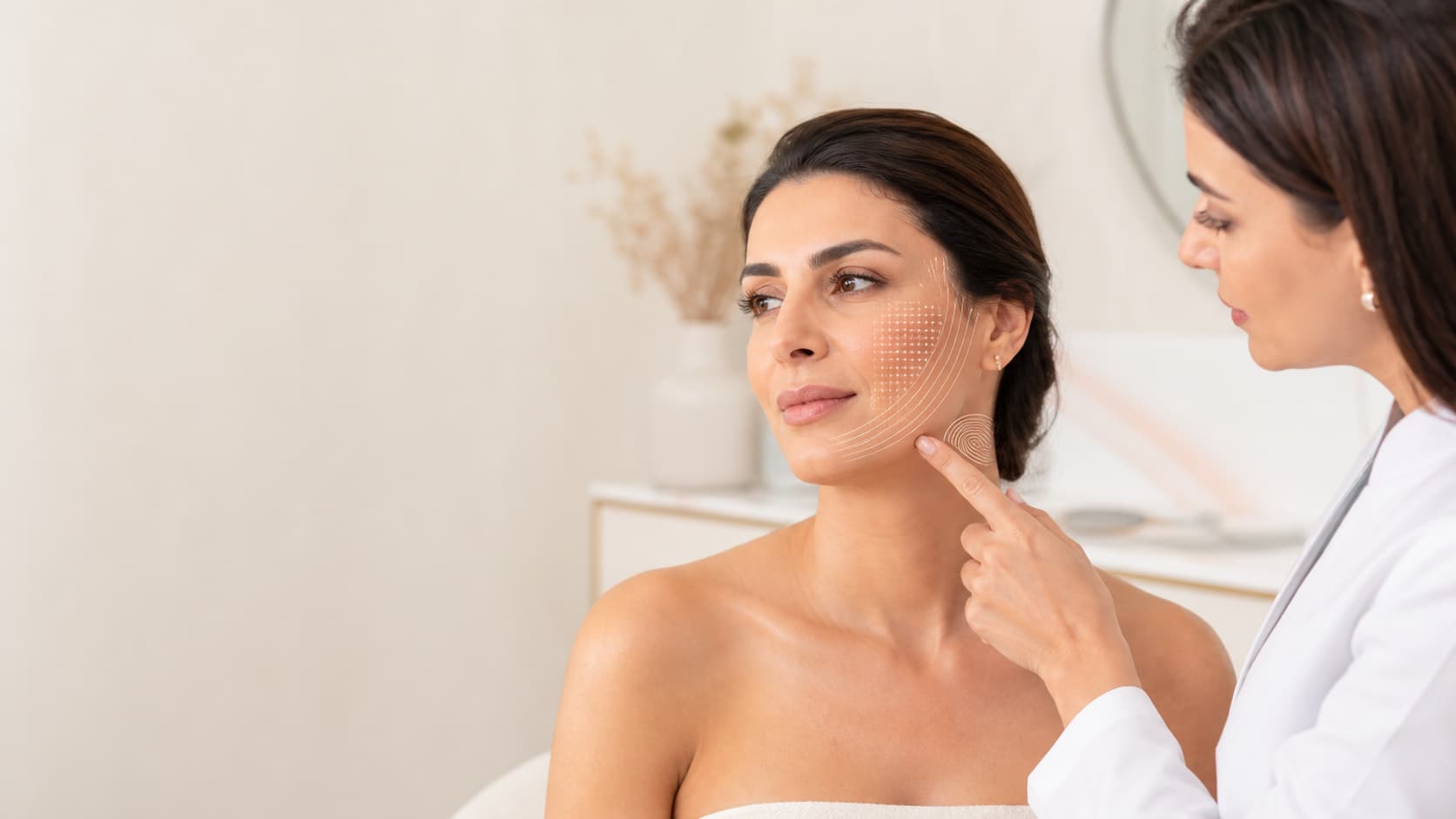non-surgical facelift Dubai, Thread lift, Morpheus8 and RF skin tightening consultation in Dubai